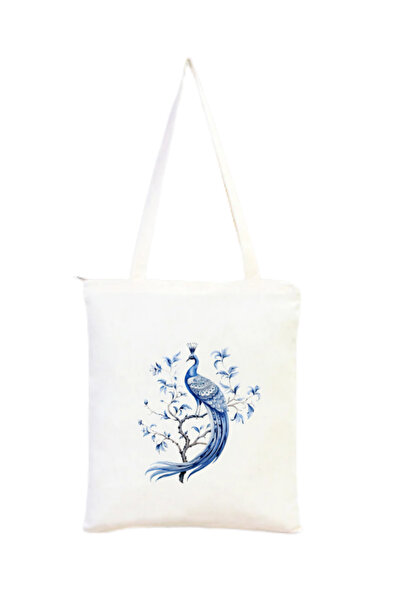 junobi قماش بسحّابات مطبوع من تافوسكوشوك حقيبة - 35x40 سم