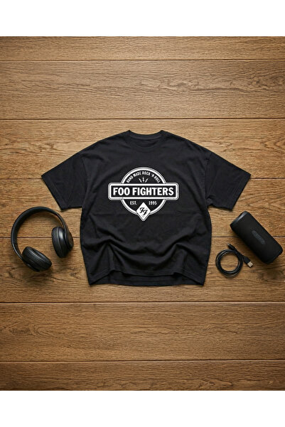 STİL-X Μπλουζάκι Foo Fighters με στάμπα, Unisex, 100% βαμβακερό, Oversize