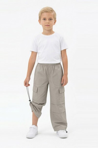 zahider Unisex Model Cargo Pocket Pants for Girls and Boys