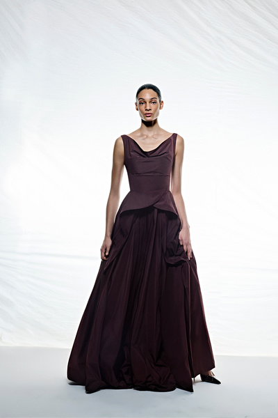 cercis Asimetrik Bel Detaylı Abiye Elbise