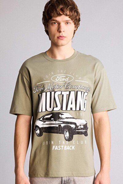 DeFacto Ford Motor Company Boxy Fit Printed T-Shirt F9776Ax26Sp