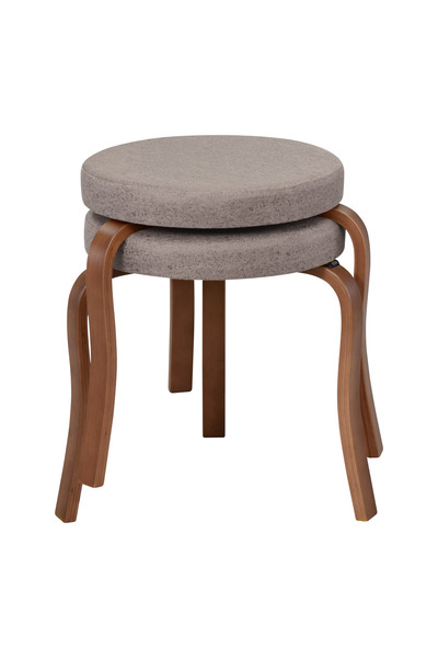 VİLİNZE Ege Kestane Ahşap Ayak Istiflenebilir Mutfak-balkon Taburesi (2 ADET)