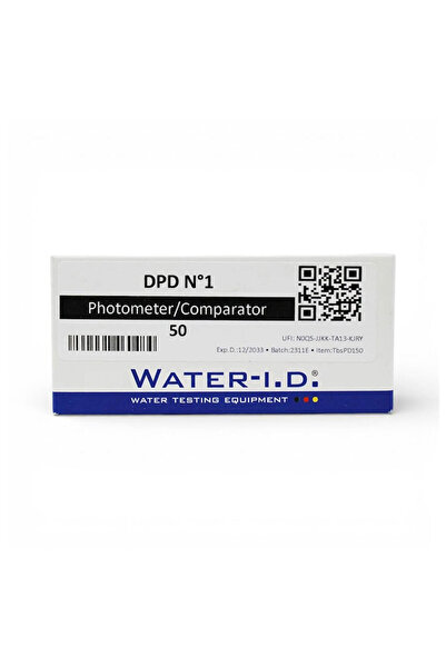 Water-ID DPD No.1 Serbest Klor Ölçüm Tableti
