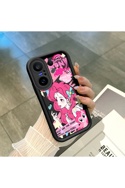 ucuc غطاء سيليكون أسود متوافق مع هاتف Vivo X200 Fe، مقاوم للصدمات مع حماية لل...