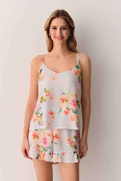 SUWEN Flora Athlete Shorts Pajama Set