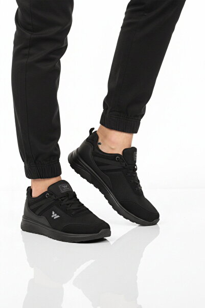 WALKWAY Черни леки и гъвкави мъжки спортни обувки с връзки Omina M