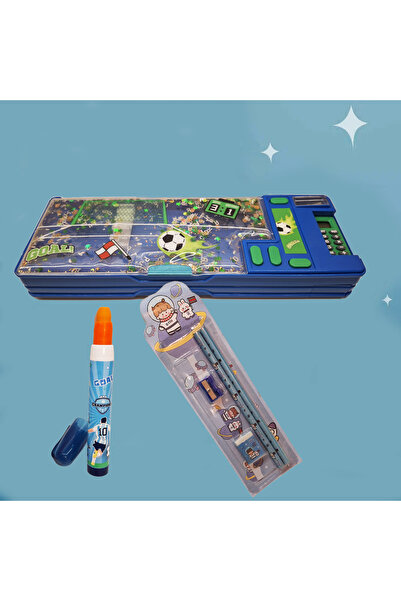 Hobidehobi Multifunctional Calculator Pencil Case-Football