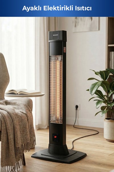 einsteel Flamo 2500W 4 Kademeli Uzaktan Kumandalı Karbon Infrared Duvar Isıtıcı 5965