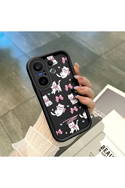 ucuc غطاء سيليكون أسود متوافق مع هاتف Vivo X200 Fe، مقاوم للصدمات مع حماية لل...