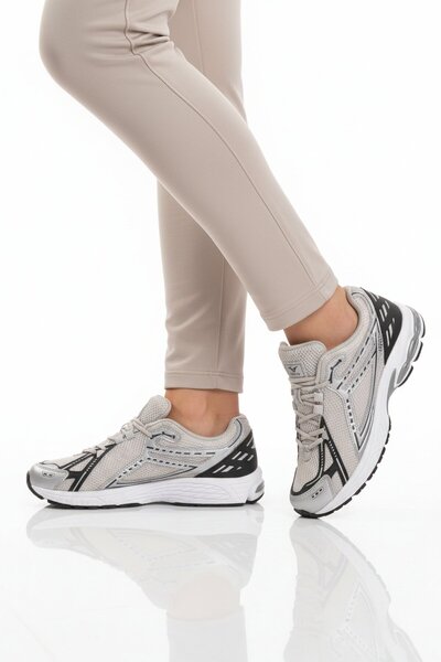 WALKWAY Ice Gray Mesh Lightweight Stretchy Memory Foam Sole Unisex Sports Sho...