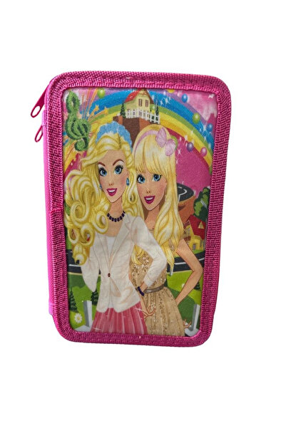 By TGA Triple Pencil Case Equipped 22 Pieces Blonde Girls Pink