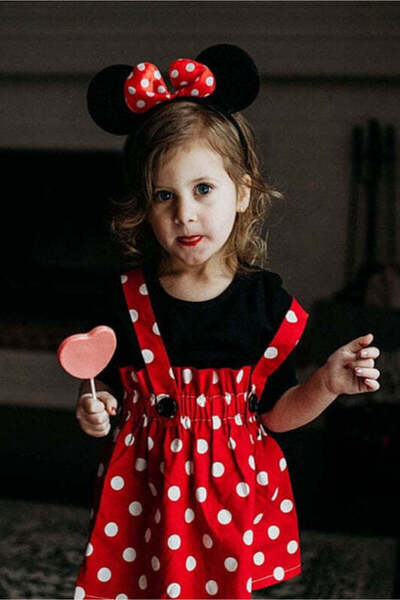 OEM Rochie roșie cu tricou negru CLARISA