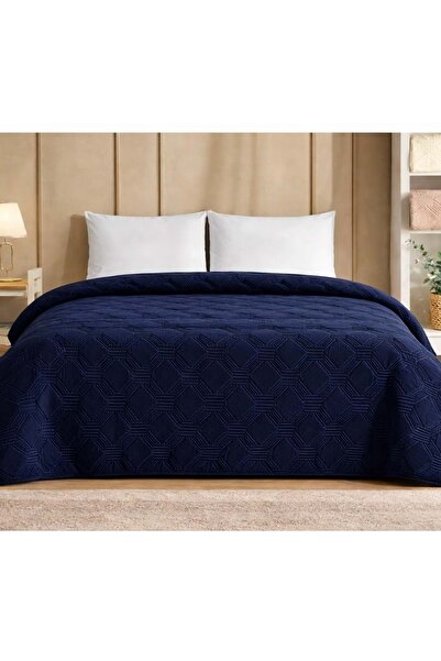 Özdilek Trendy Embos Çift Kişilik Battaniye (220x240)-Art Deco Lacivert