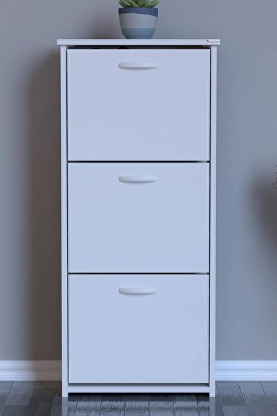 Modilayn West Ayakkabılık (52 cm) 3 Düşer Kapaklı 6 Raflı (5 Farklı Renk Seçe...