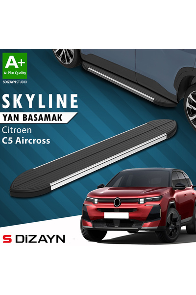 S Dizayn S-Dizayn Citroen E-C5 Aircross Elektrikli Skyline Krom Yan Basamak 1...