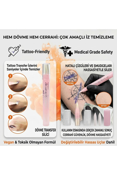 Dragon Tattoo Transfer Eraser and Surgical Drawing Pen Eraser Pen