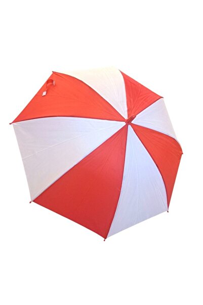 ELEVEN MARKETS Kırmızı Beyaz Şemsiye Çocuk Şemsiye 6-12 Yaş