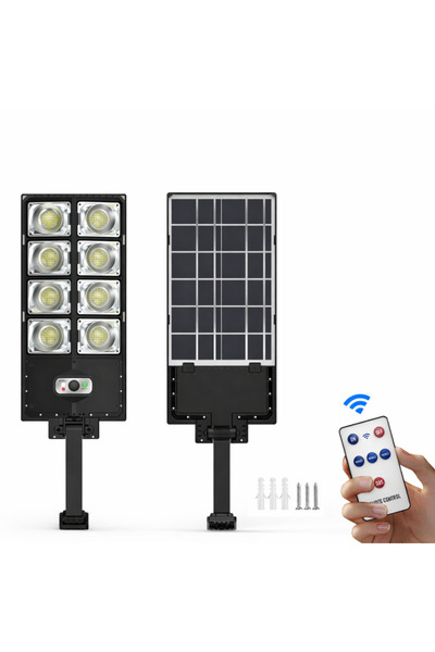 SimpluAcasa 120W LED Solar Street Light, Motion Sensor and Remote Control