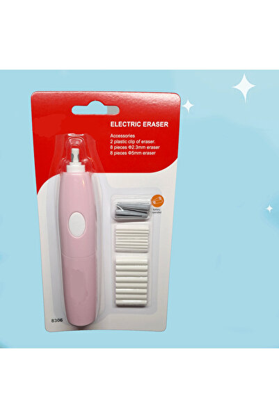 Hobidehobi Otomatik Pilli silgi- Pembe