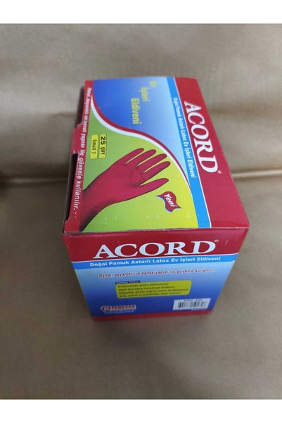 Acord 25 Pairs No: 7 Small Size Dishwashing and General Work Gloves