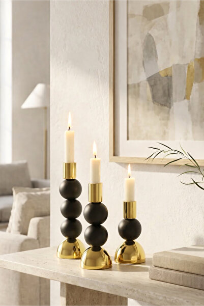 HOMİNG 3'lü Şamdan Mumluk Seti 242619