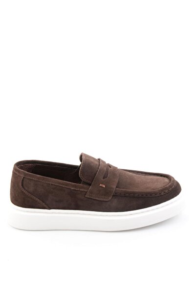 Bambi Kahve Hakiki Deri Erkek Loafer Ayakkabı E01593075302