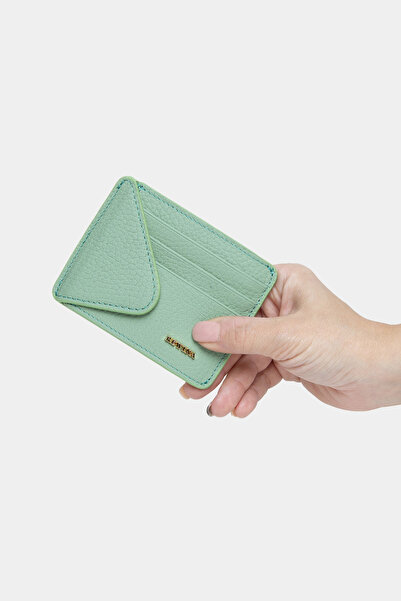 REWİNA Massarelli X Genuine Leather Women's Wallet and Card Holder Mint Mcz9111