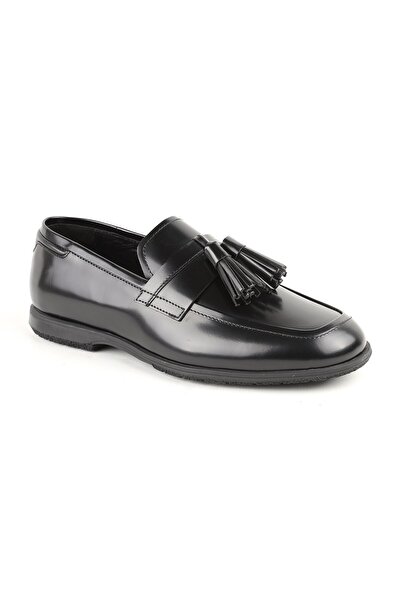 Libero L6022 Black Genuine Leather Tasseled Stretchy Rubber Sole Men's Classi...