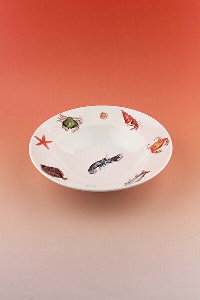 Bursa Porselen Dekor وعاء سلطة من البورسلين على شكل سمكة