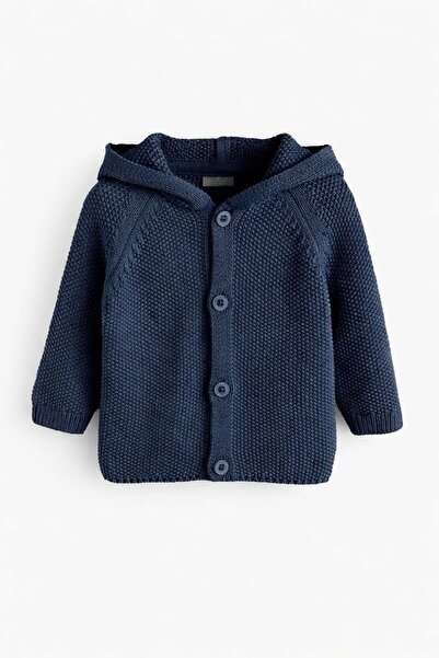 Next Baby Cotton Pcs Navy Blue Knitted Baby Cardigan