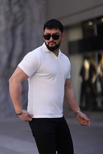 L-KOM Men's Polo Neck Short Sleeve T-Shirt