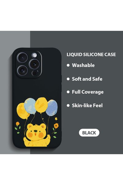 CASEVIBE iPhone 15 Pro Compatible Balloon Bear Patterned , High Quality Silic...