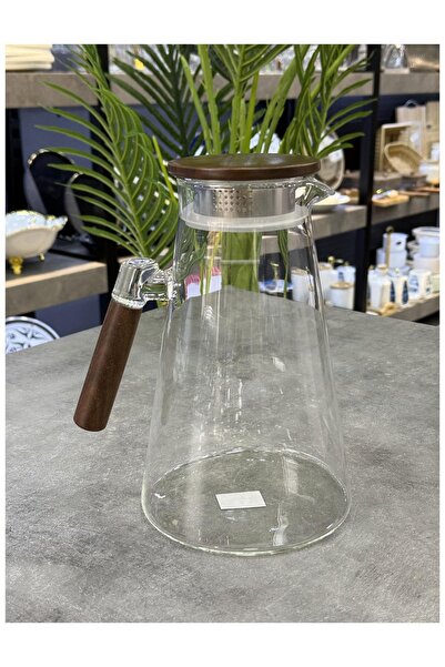 Doğudeko Lüx Borosilikat Cam Akasya Saplı 1700 Ml Sürahi