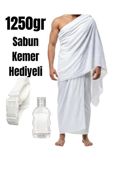 MyReal Hac İhramı 1250gr %100 Pamuk Kemer Ve Kokusuz Sabun Hediyeli