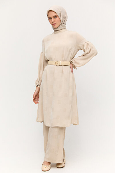 Setrms Kare Desenli Oversize İkili Takım