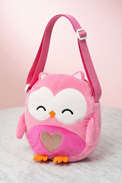 Mollycrush Figurină Bufniță Roz pentru Fete pluș geantă |   Drăguț pachet de ...