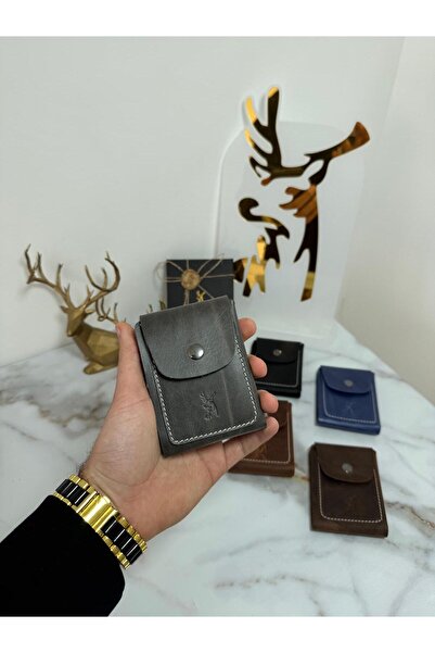 SANAT 100% Genuine Crazy Leather Hand-Sewn Minimalist Wallet - Vintage with S...