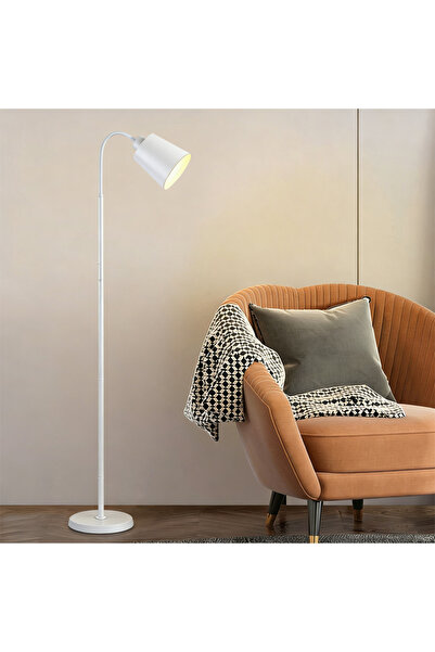 Sumkyle floor lamp white modern floor lamp for study room, bedroom, office, i...