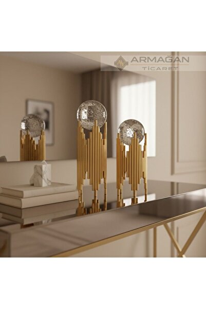 Armağan METAL YILDIZ KÜRELİ 2Lİ SET-Gold