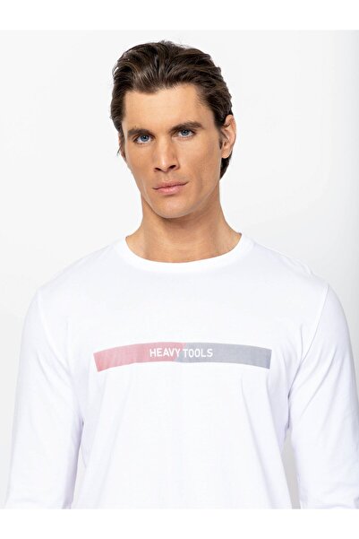 Heavy Tools Long-sleeve t-shirt for men, CANARO WHITE M