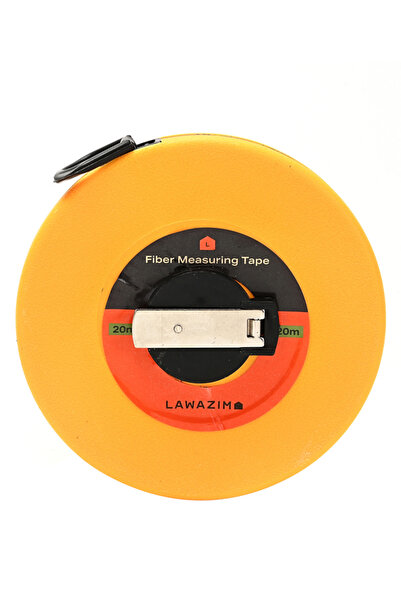 Lawazim شريط قياس من الألياف الزجاجية بطول 20 مترًا - شريط مسح يدوي مزود بحلق...