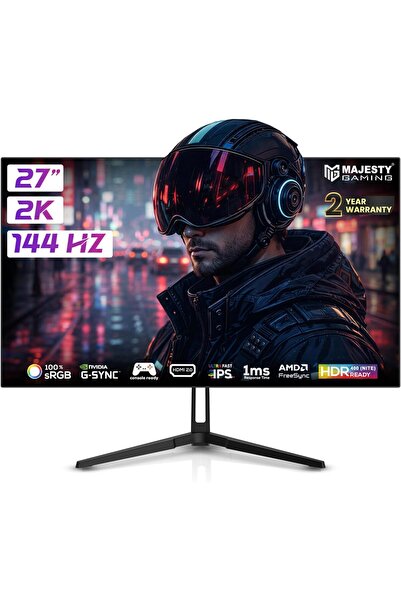 majesty شاشة ألعاب مقاس 27 بوصة بدقة 2K QHD