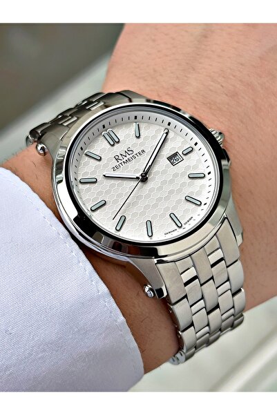 Romanson Silver Color Steel Band Steel Case Men's Wristwatch with Calendar 21...