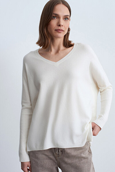 Dilvin 10844 V YAKA KAŞMİR KARŞIMLI TRİKO KAZAK