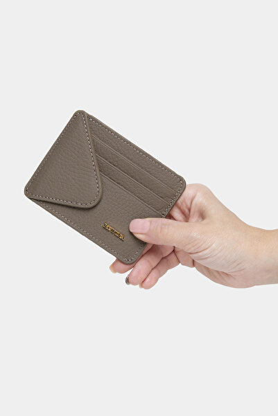 REWİNA ماساريلي X جلد أصلي للنساء محفظة و حامل بطاقات بيج MCZ9111