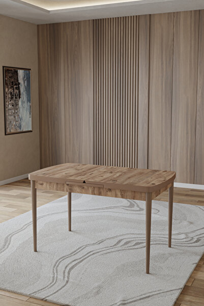 TOCE HOME Marlen Atlantik Çam 80x130 Açılabilir Yemek Masası Mutfak Masası Do...