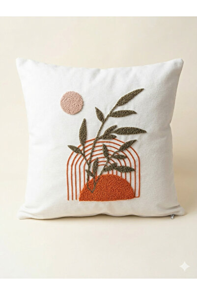 PUNCH KIRLENT KILIFI 43x43 MODERN SALON NAKIŞLI KIRLENT KILIFI GİZLİ FERMUARLI