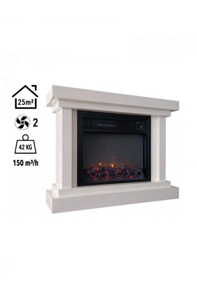Elektrikli Fanlı Desenli Şömine Large 1000W / 2000W Ay Taşı Desenli