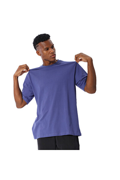 Sportive Wink Oversize Erkek Mavi Günlük Stil T-Shirt 25KE1024-MVI