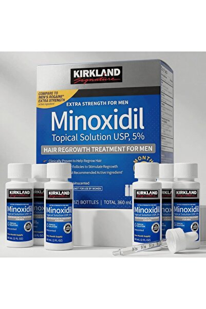 Kırkland محلول مينوكسيديل 5% موضعي للرجال من سيجنتشر، علاج لنمو الشعر لمدة 6 ...